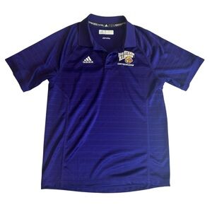 Western Illinois University Adidas Climalite Shirt – Leatherneck Rocky, Purple S